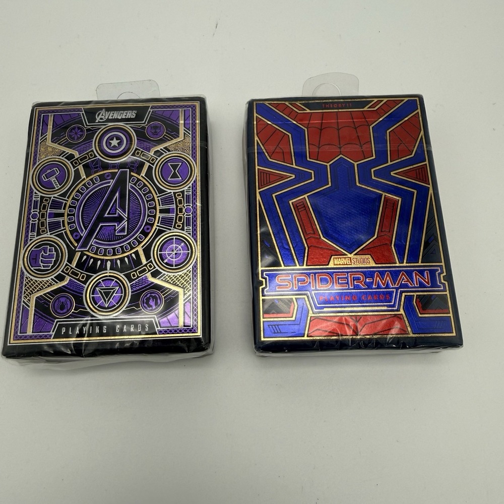 Theory11 Marvel Avengers Purple Spider-Man Playing Cards Sealed Lot 2 Decks